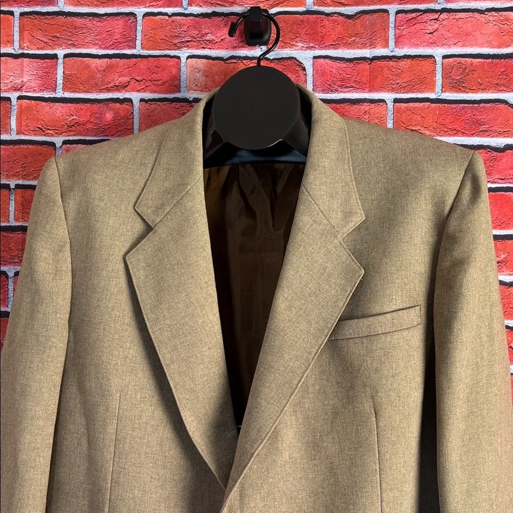 Vintage Levi’s Blazer Action Suit Jacket Tan‎ Beige Brown Size 46R